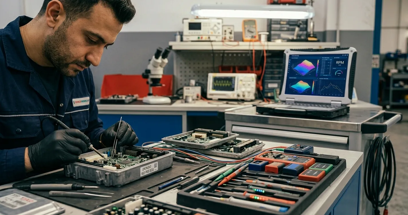 Oto beyin tamir kurs programı – 10 modül, gerçek araç uygulaması